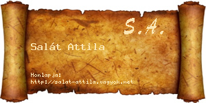 Salát Attila névjegykártya